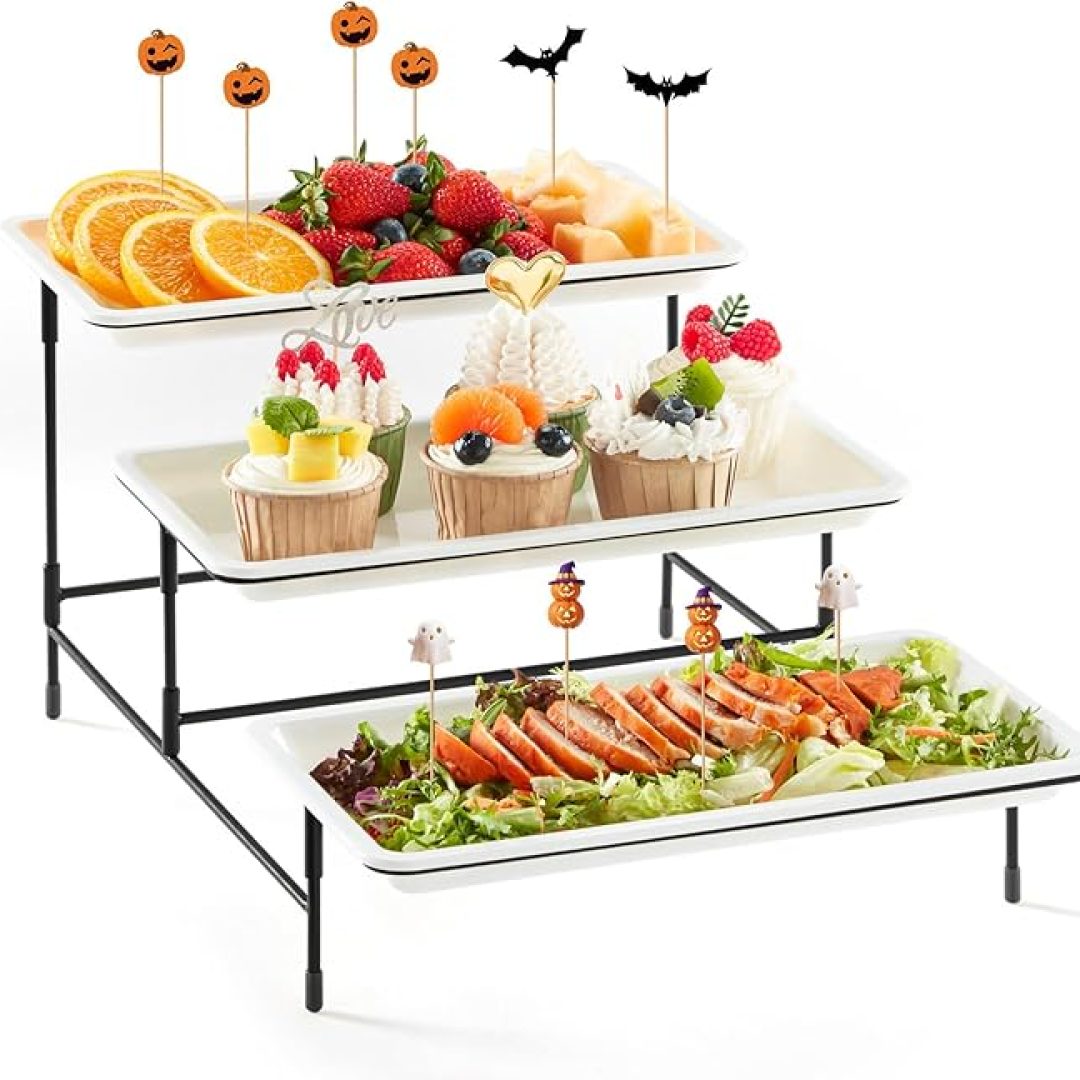 3 Tier Plastic Serving Tray