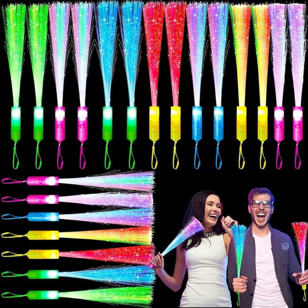 32 Pcs Glow Fiber Wands