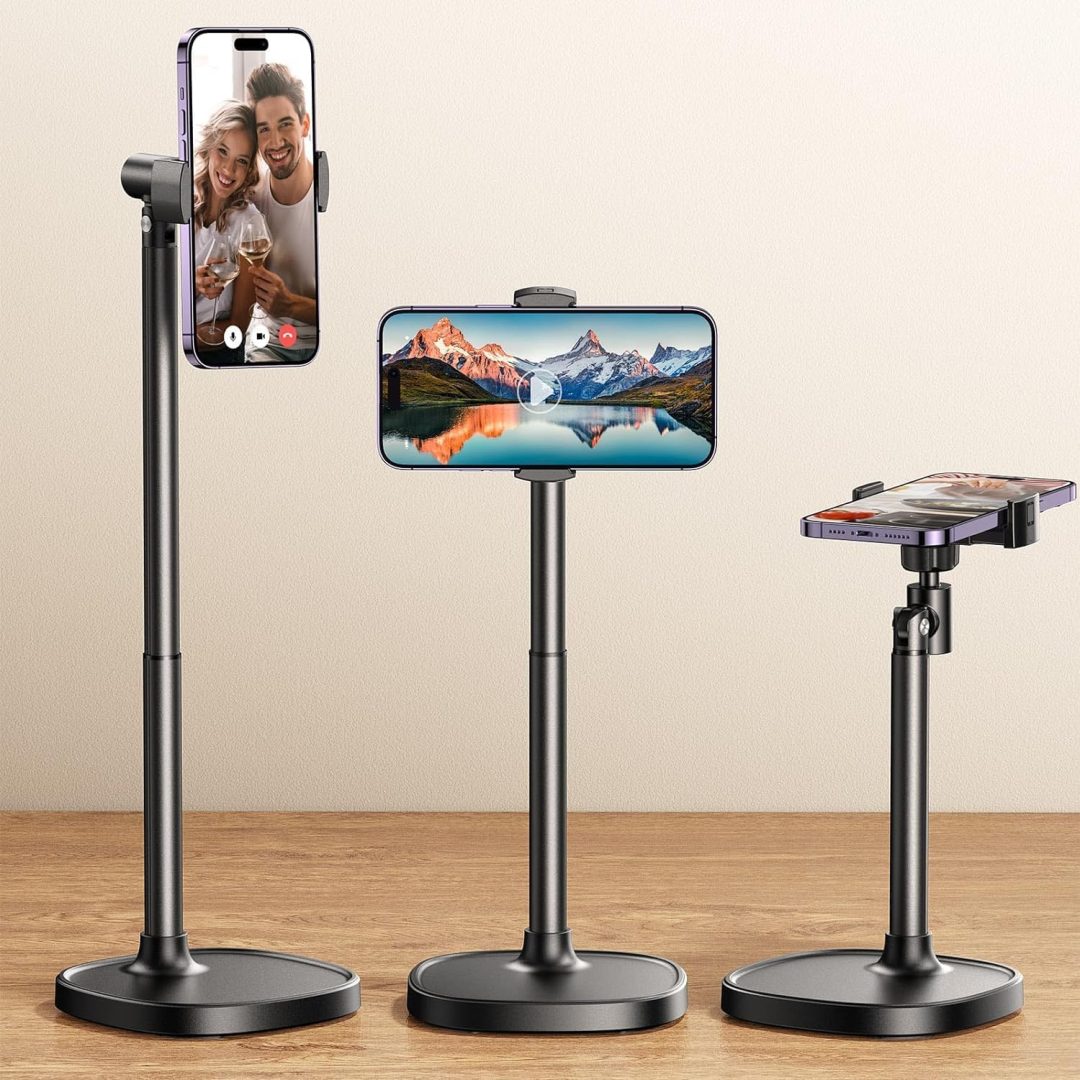 Adjustable Aluminum Phone Stand for Desk Universal iPhone Holder