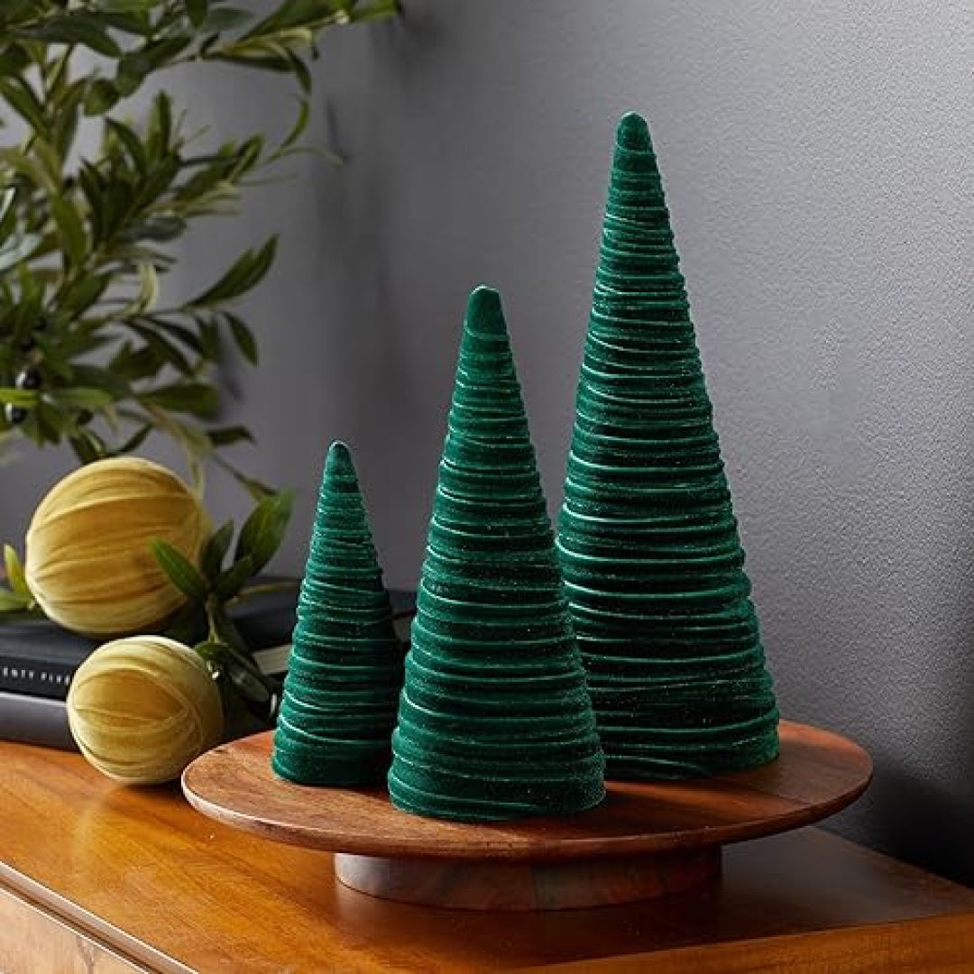 Emerald Velvet Cones