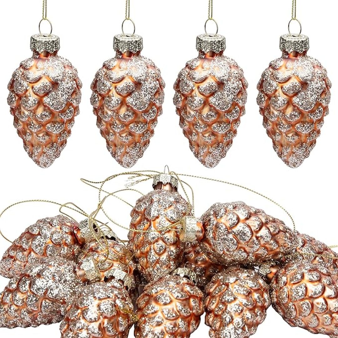 Glitter Pinecone Christmas Ornament