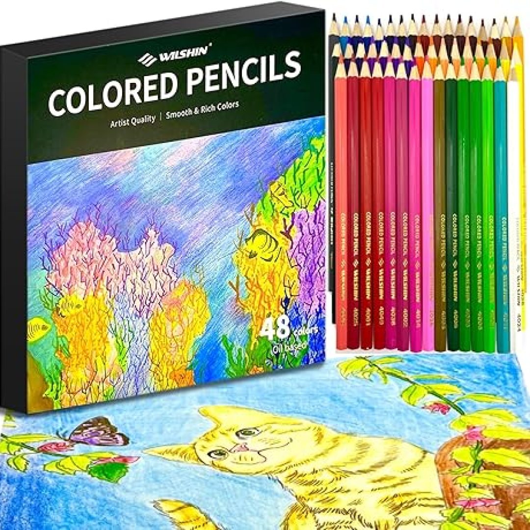48 Colored Pencils for Adult Coloring Books, 48