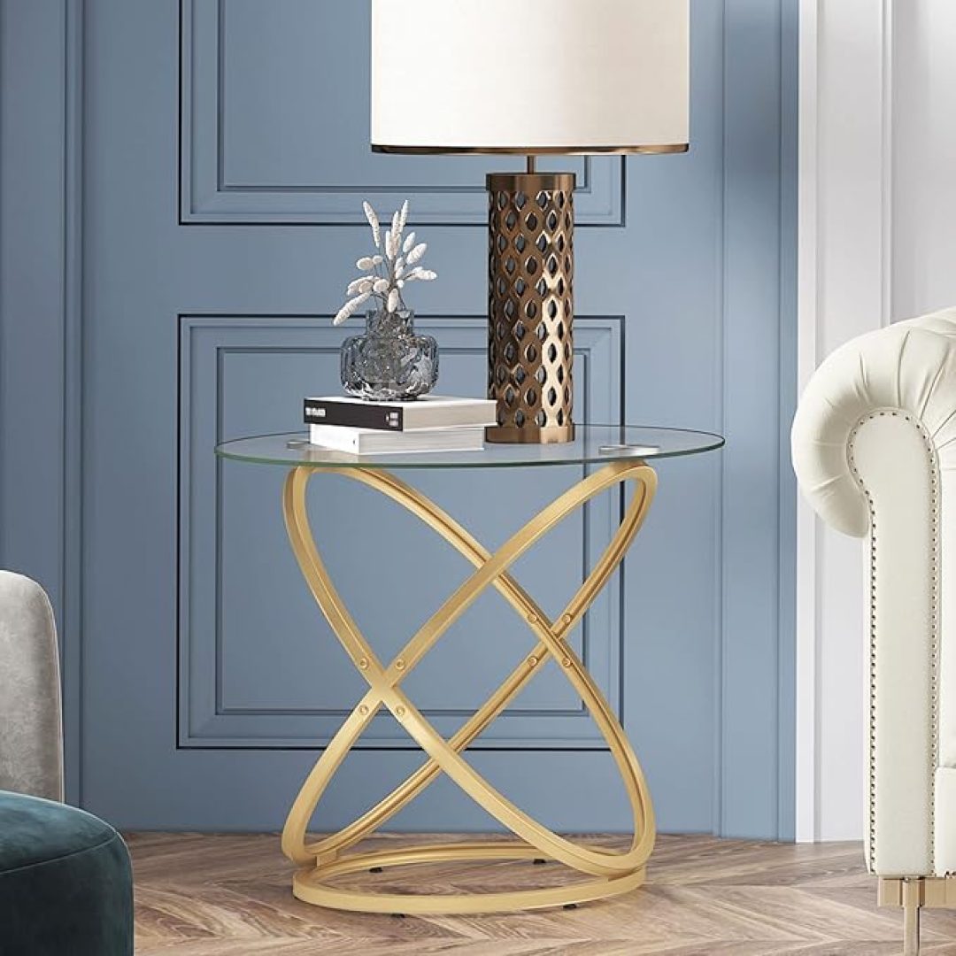 Gold End Table
