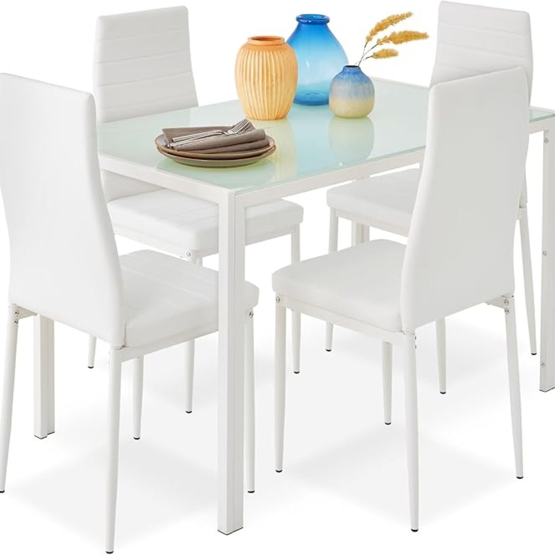 5-Piece Glass Dining Set