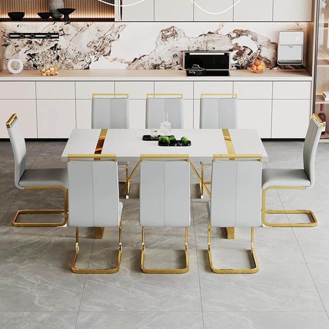 White Dining Table Set