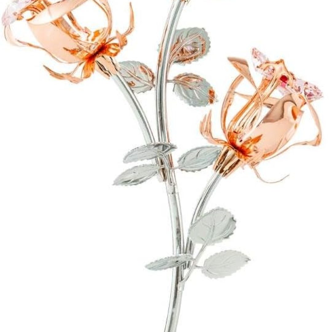 Rose Metal Flower Ornament