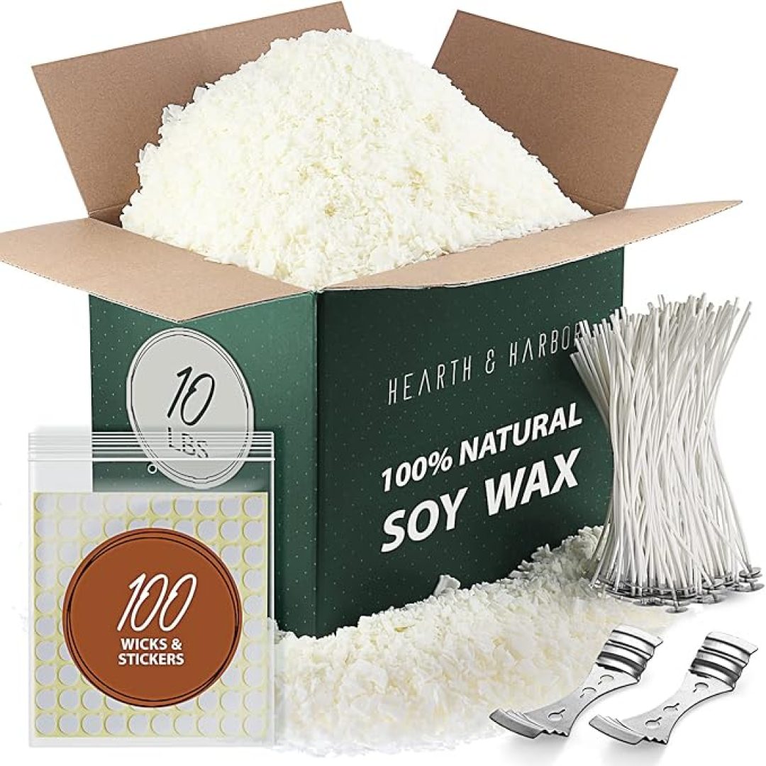 Hearth & Harbor Soy Candle Wax for Candle Making 10 lb Bag