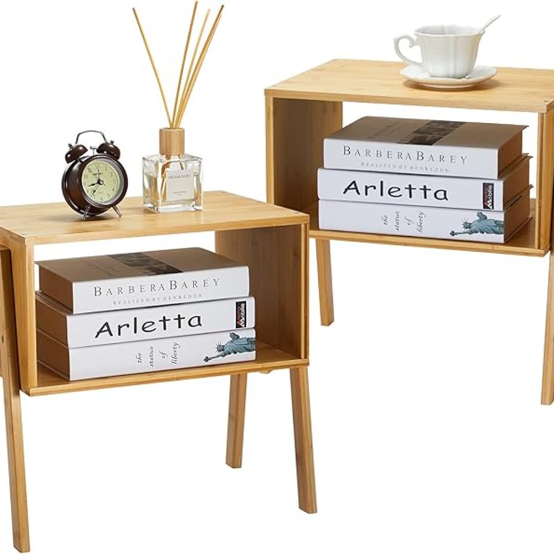 Bamboo Stackable End Tables