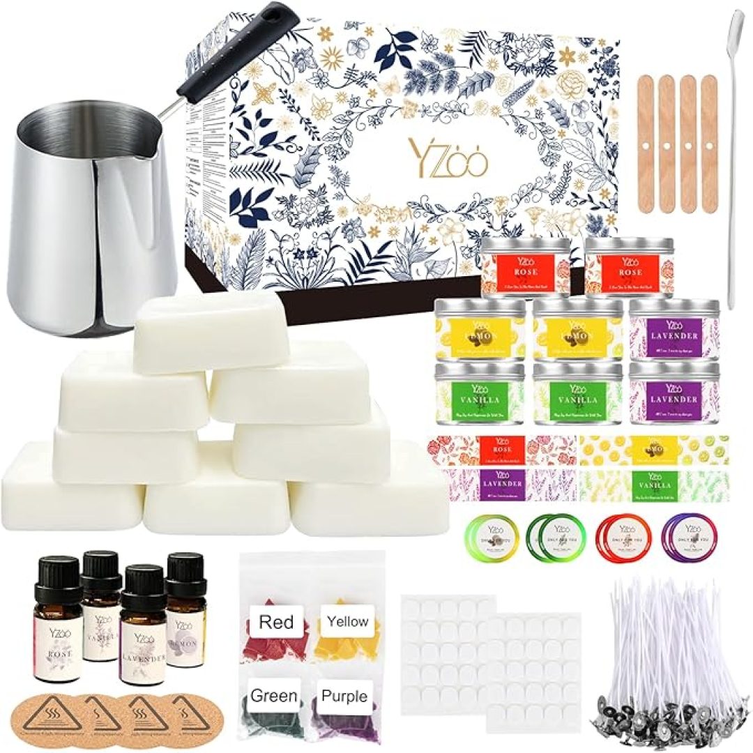 Complete Candle Making Kits for Adults Beginners,DIY Candle Making Supplies Include Soy Wax