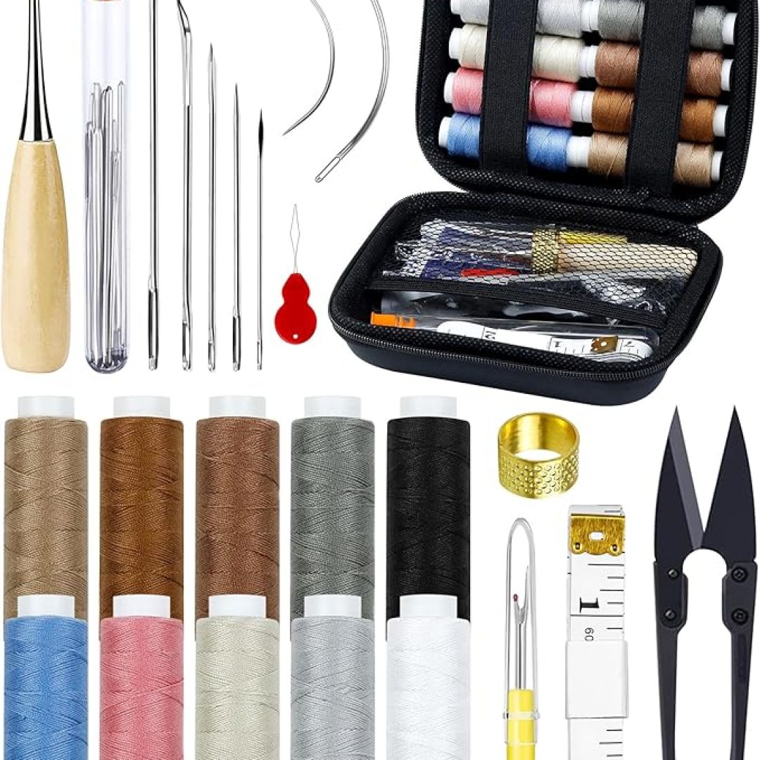 Upholstery Repair Sewing Kit: 47 Pieces Heavy Duty Sewing Kit