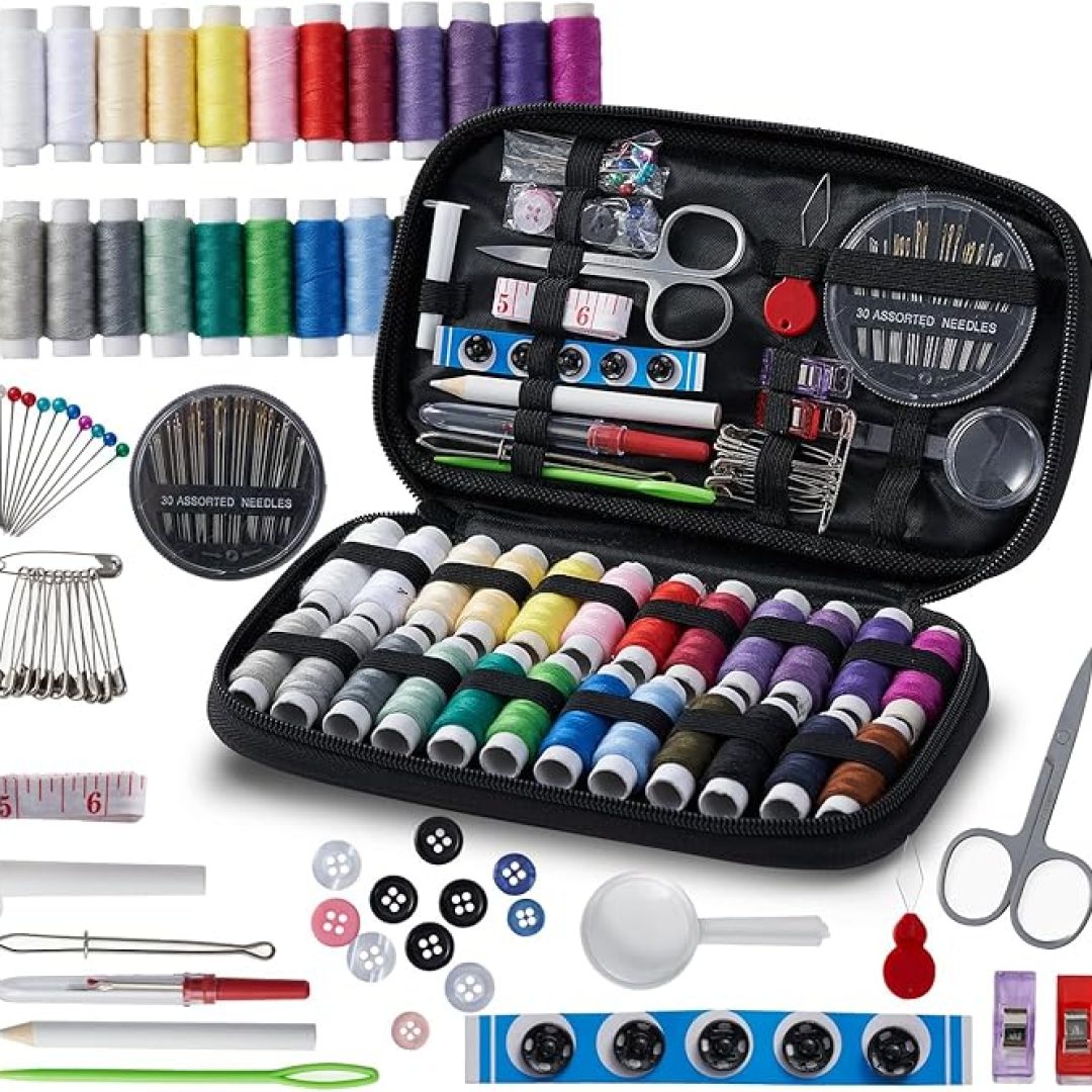 Sewing Kit with 229 Pieces, Scissors, Needles and Accessories