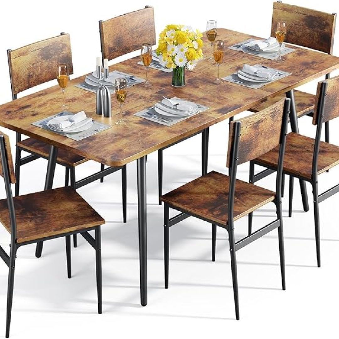MDF Wood Board Kitchen Table Set