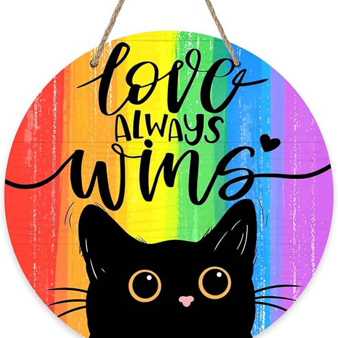 LGBTQ Love Always Wins Front Door Sign