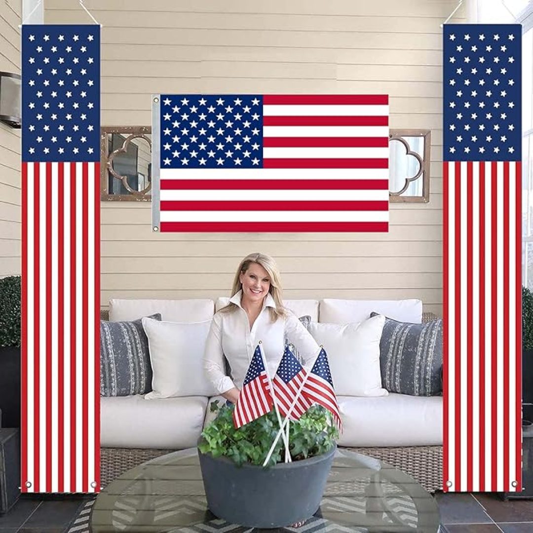 Outdoor Hanging American Flag Banners