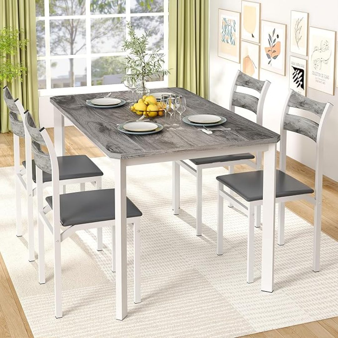 5-Piece Dinette Set for Breakfast Nook