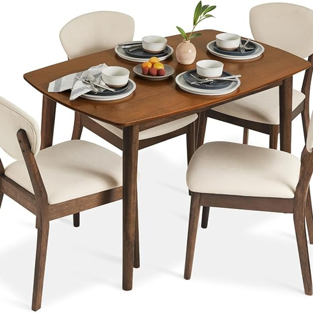 Compact Mid-Century Modern Table & Chair