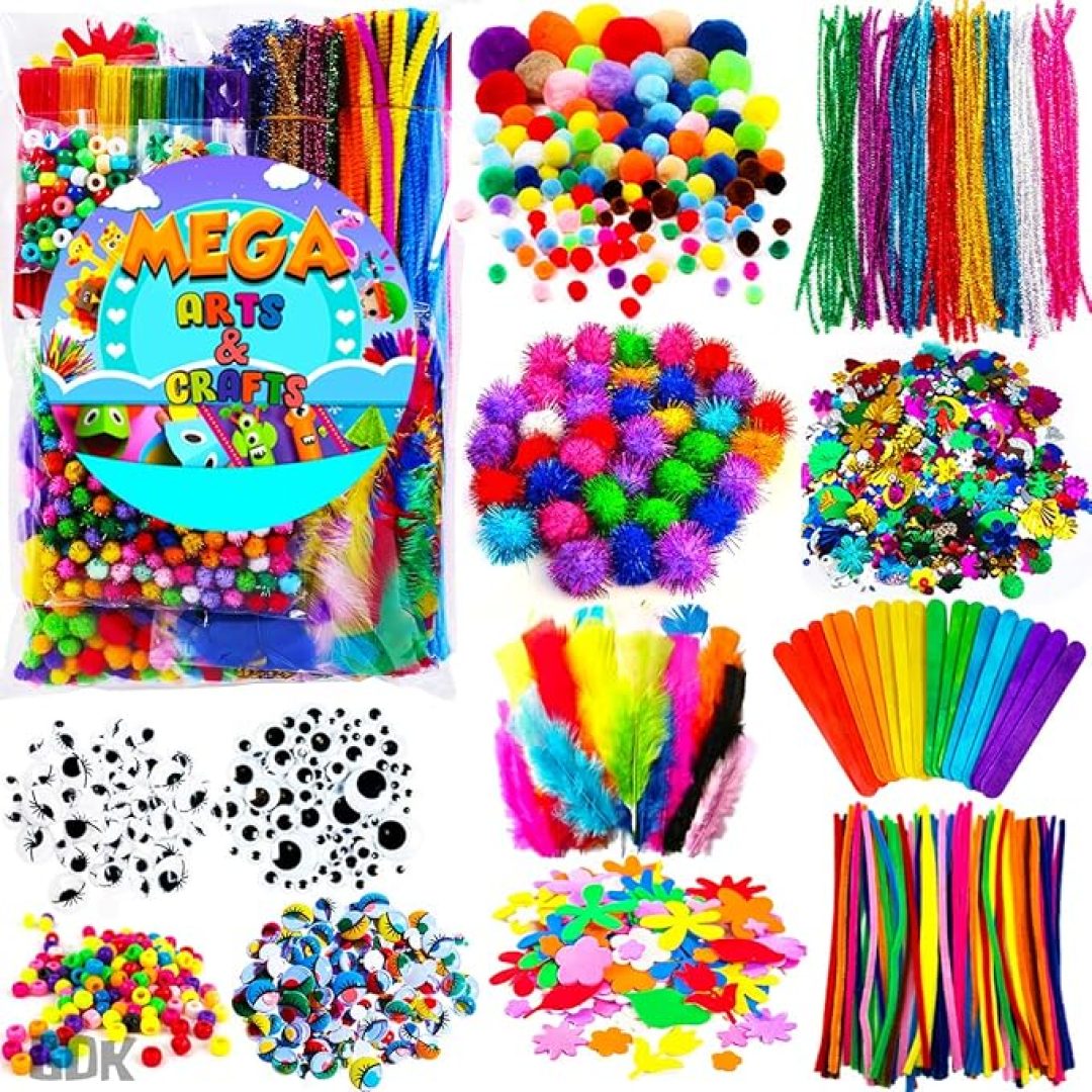 GoodyKing Arts and Crafts Supplies for Kids – 1170Pcs+ Craft Art Supply Kit