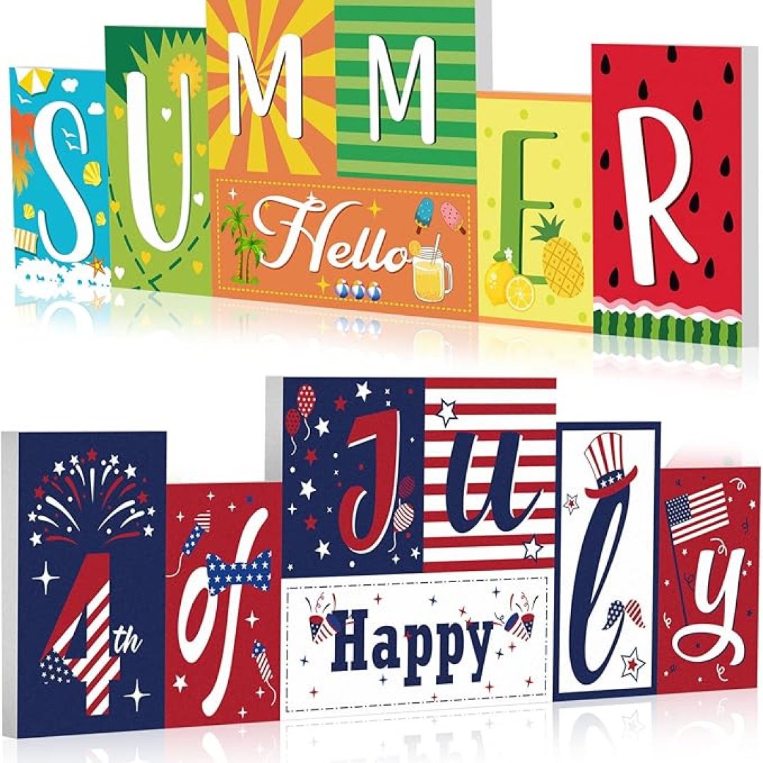 Summer Wooden Table Sign Double Sided Summer