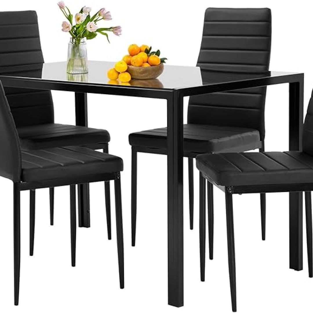 Glass Dining Room Table Set