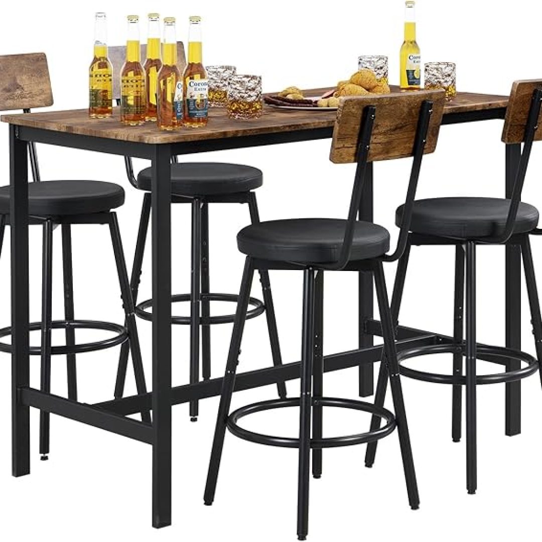 High Top Kitchen Table Chairs Set