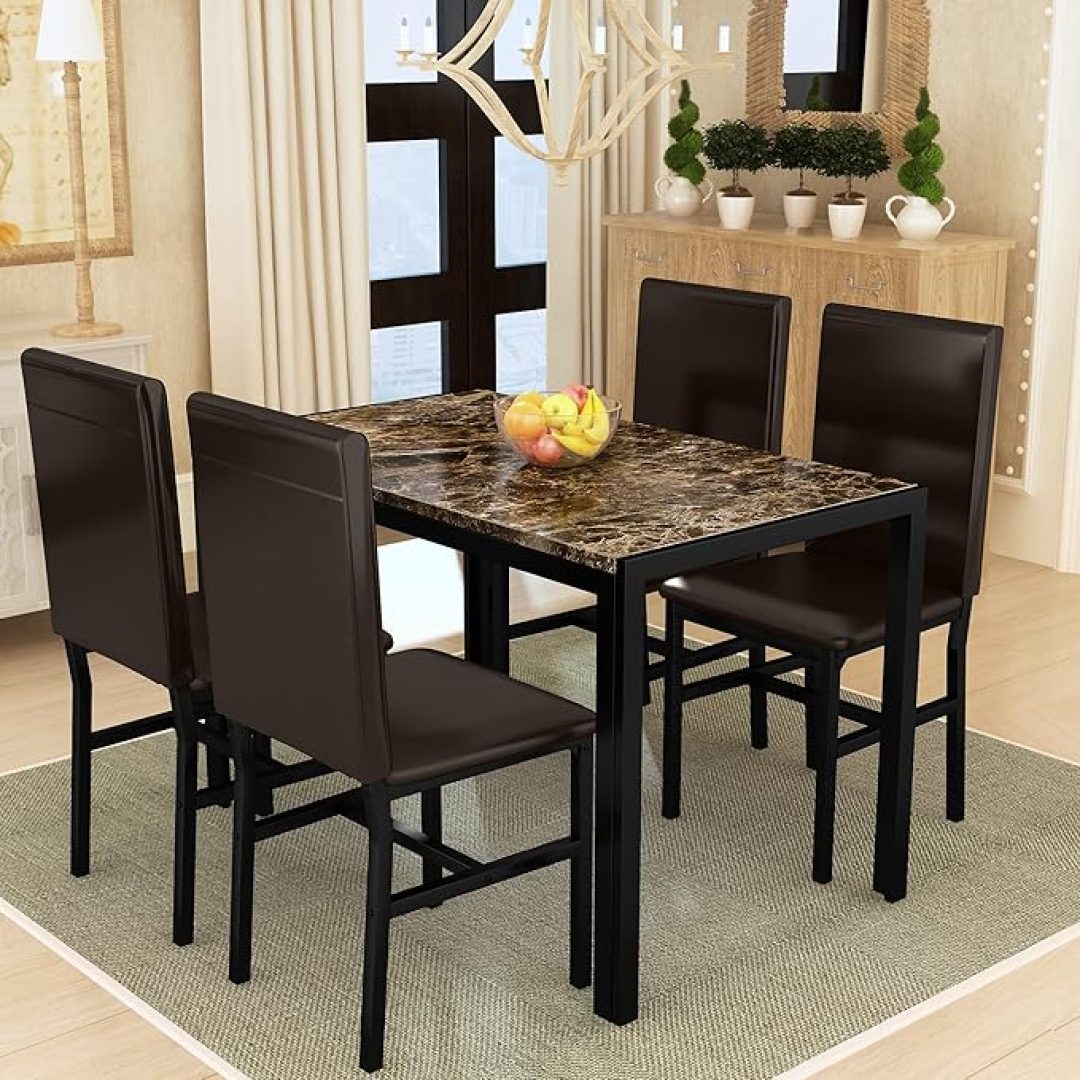 Modern Dinner Table Set for 4