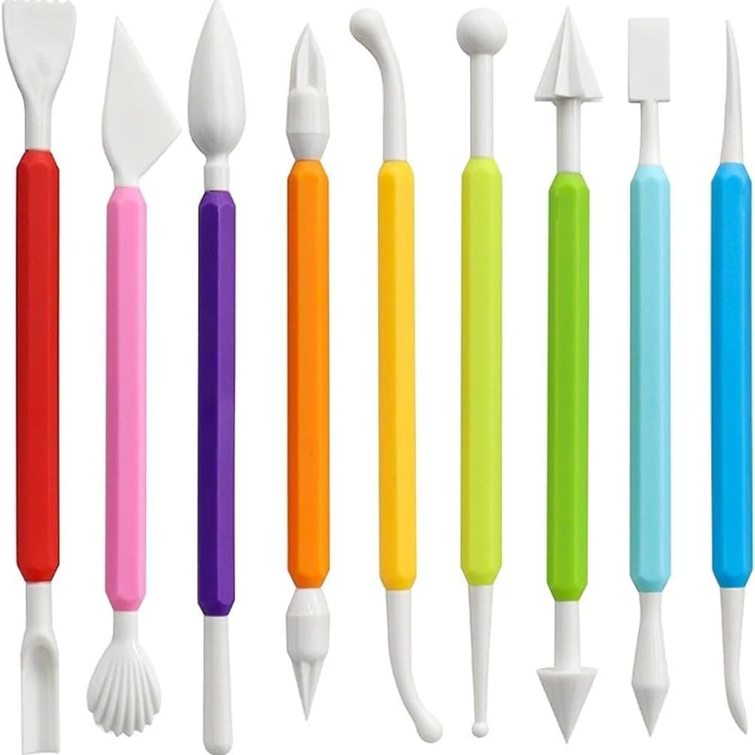 LINPHCEY 9PCS Clay Sculpting Tool Kit – Double-Ended Polymer & Pottery Carving Set