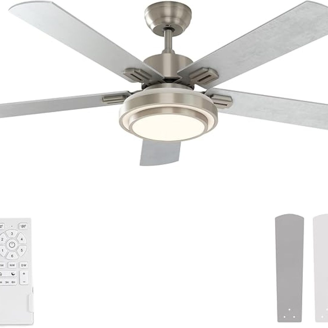 Ceiling Fan with Lights Remote Control, 52 Inch