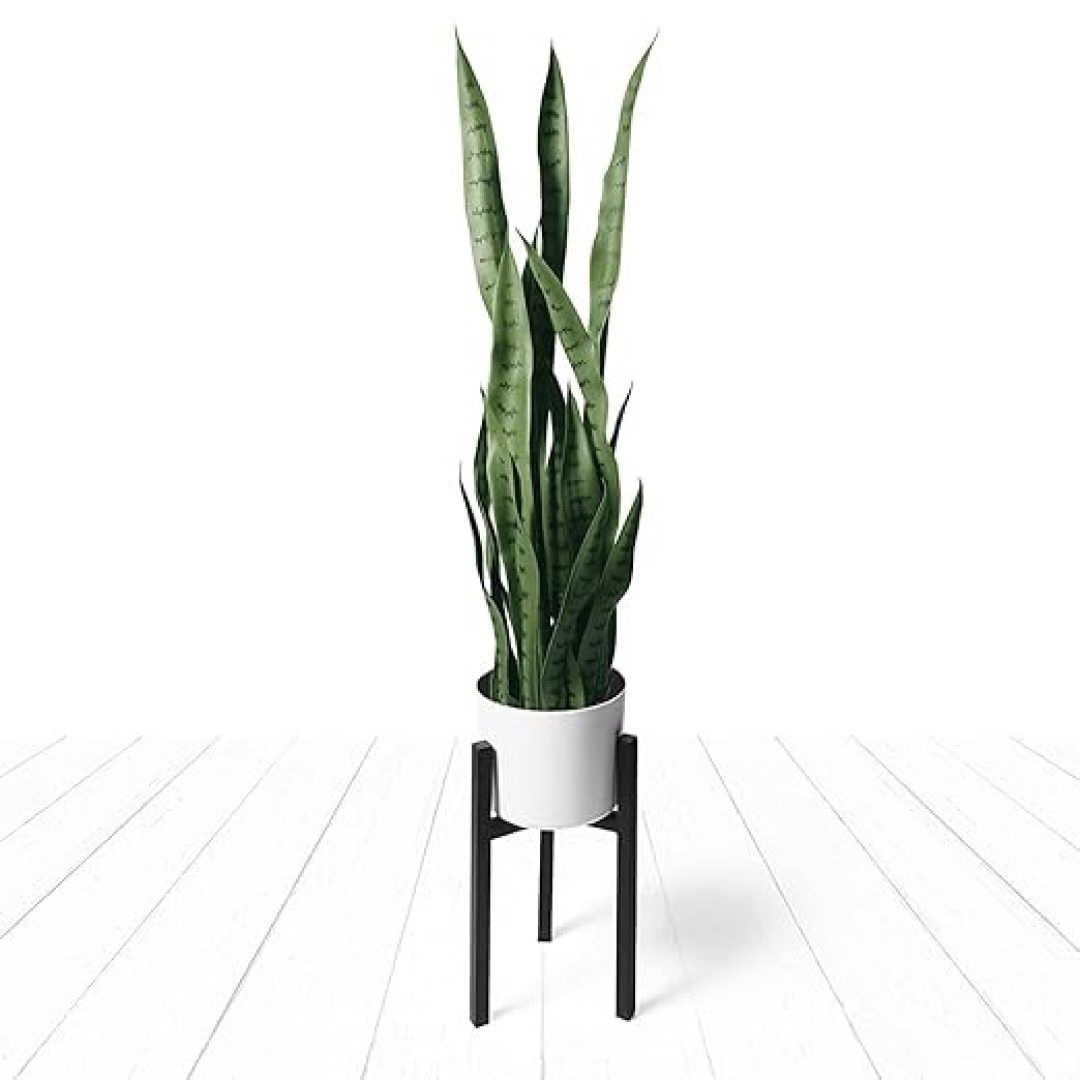 Large Faux Sansevieria Plant Artificial with 7 Tall Leaves