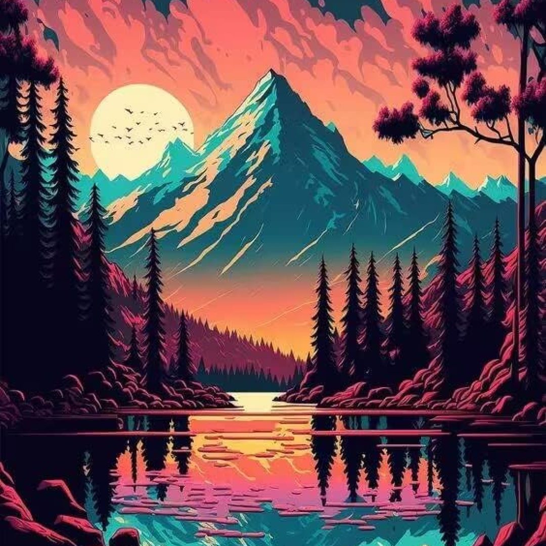 Sunset 5D DIY Diamond Art Kits Full Drill