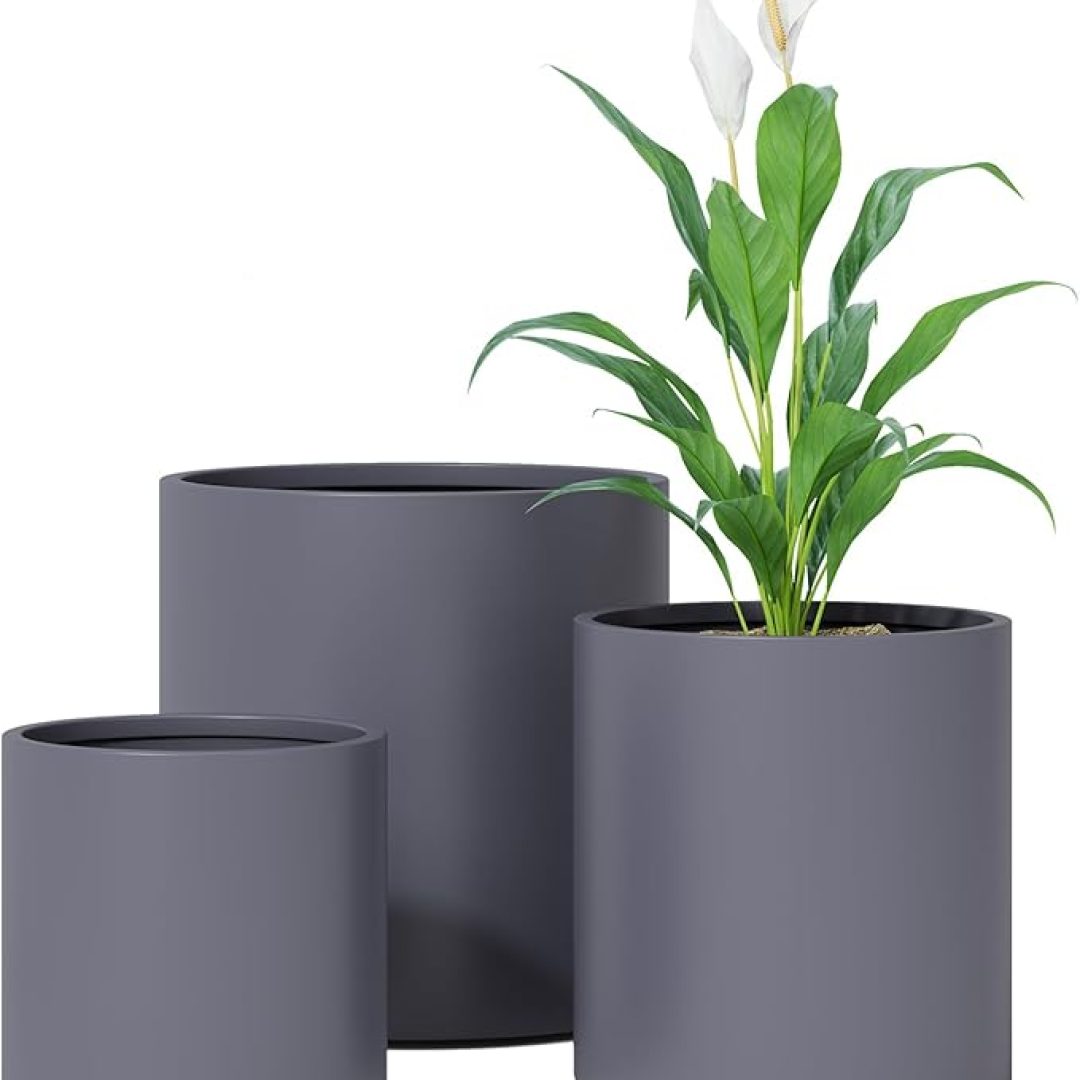 Set of 3 Big Planters Durable Planters for Indoor
