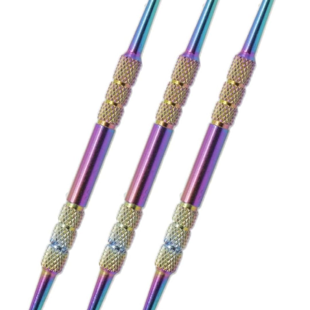 Joyangy 3PCS Stainless Steel Wax Carving & Sculpting Tool Set – Double-Headed, 4.6″ Rainbow Design