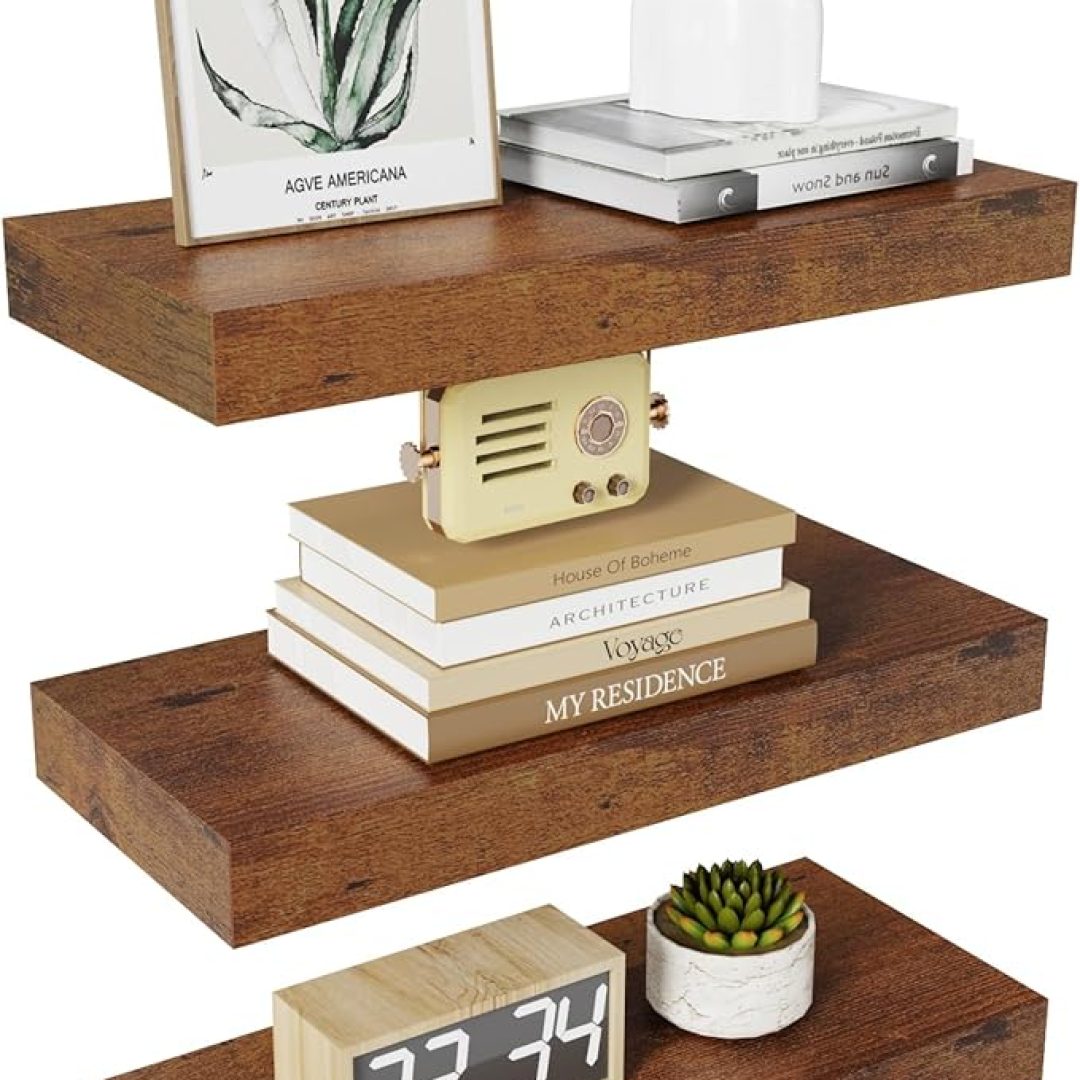 15.5 Inch Floating Shelves, Wall Shelves for Bathroom