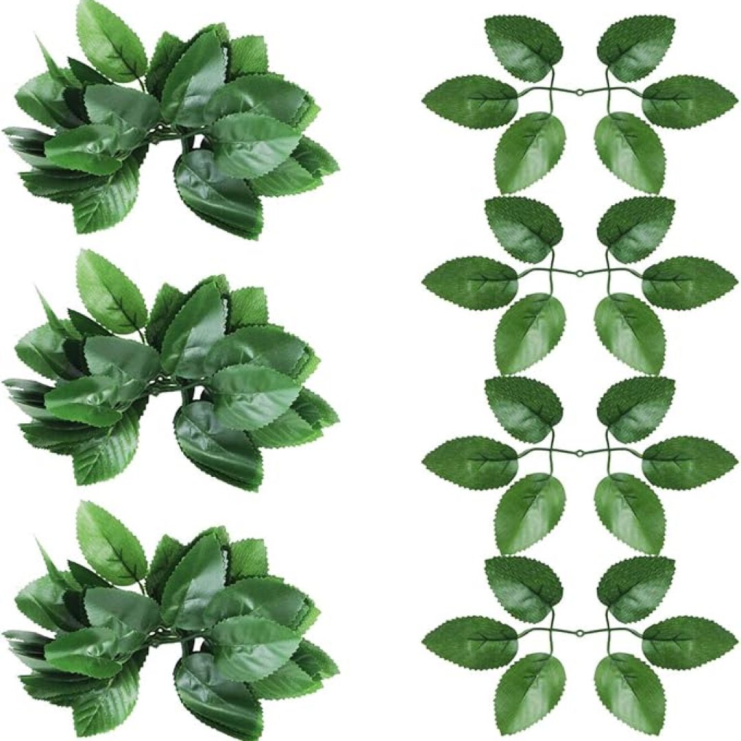 100 Pieces Artificial Green Leaves