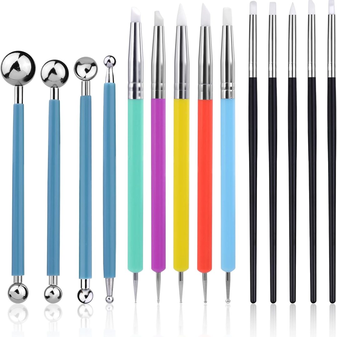 15PCS Clay Sculpting & Dotting Tool Set for Modeling, Embossing & Nail Art