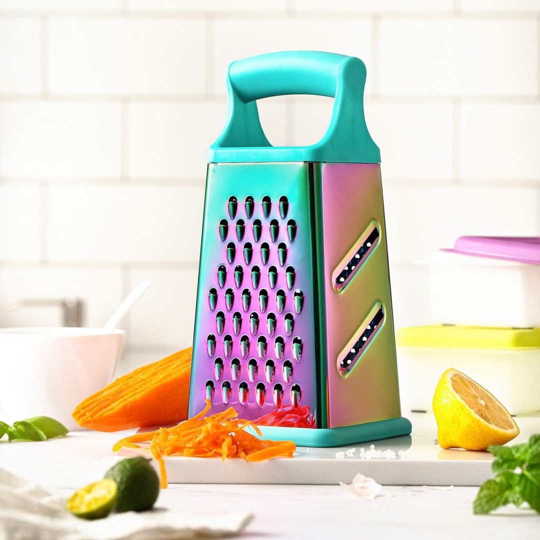 Professional Rainbow Color Box Grater,Stainless Steel Grater
