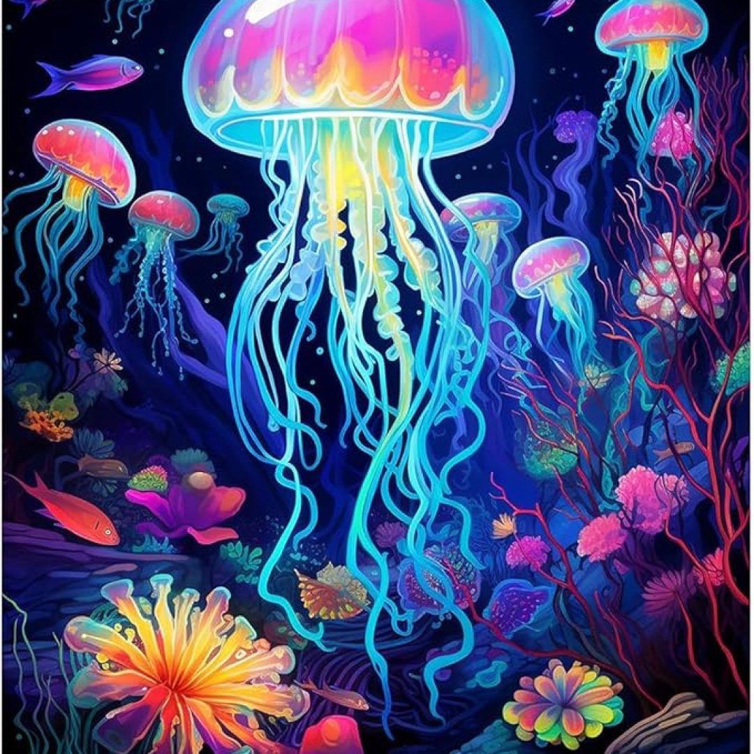 Glowing Jellyfish DIY 5D Diamond Art