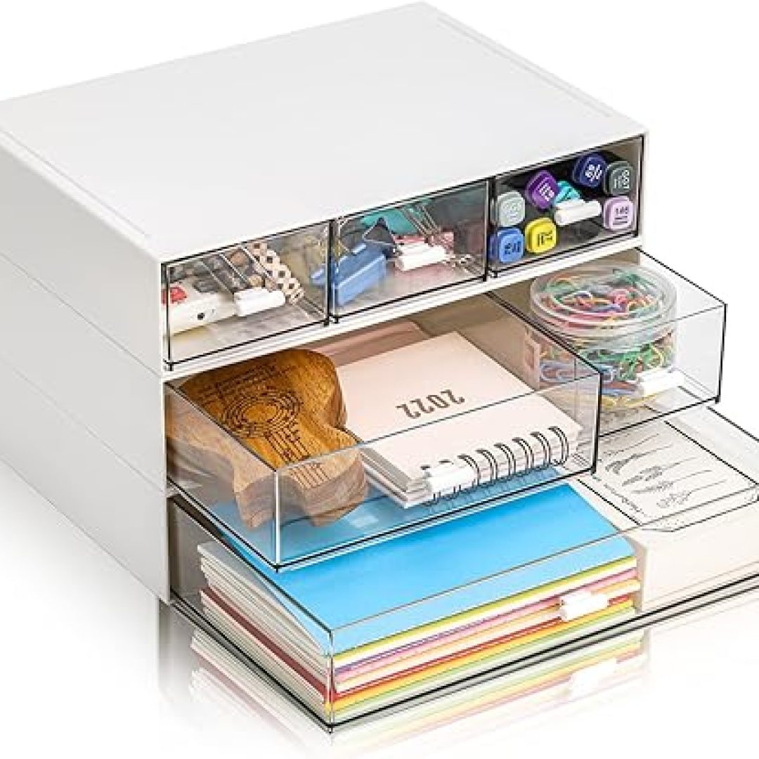 3 Tier Desk Organizer with Drawer