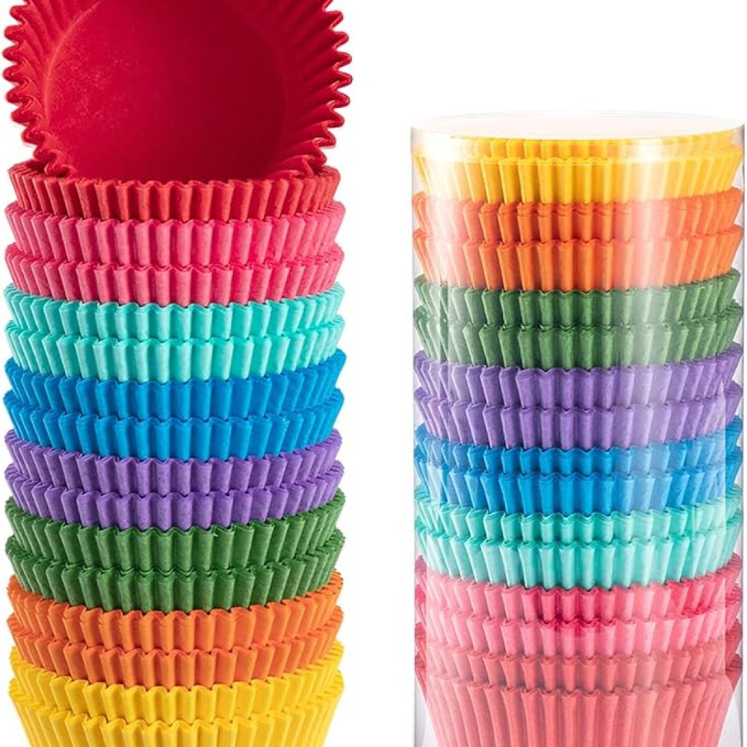 Rainbow Jumbo Cupcake Liners 400-Count