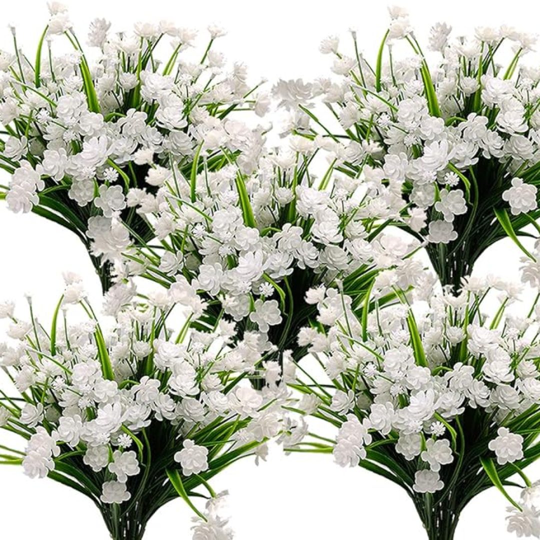 10 Bundles Artificial Flowers Outdoor