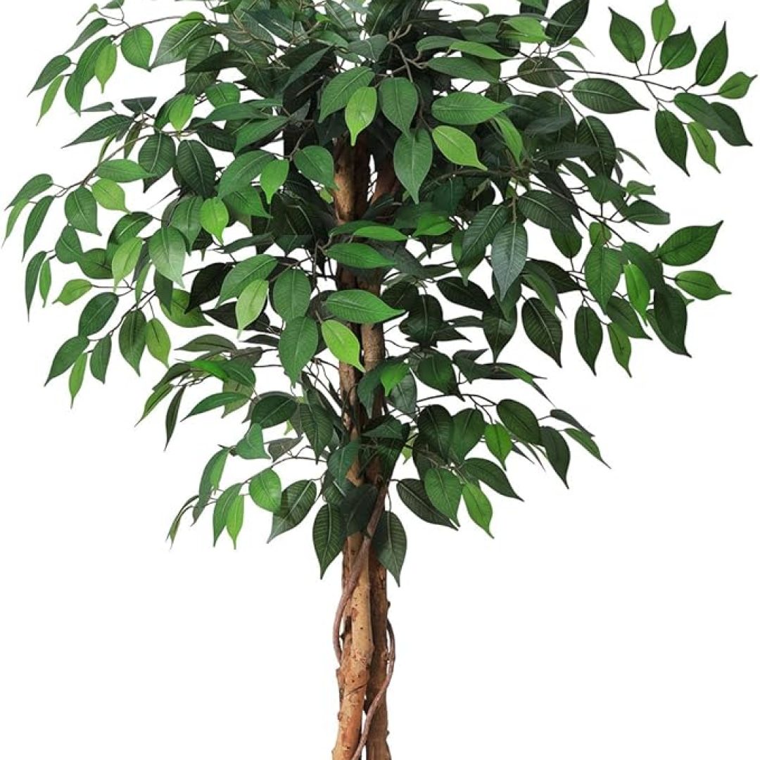 Silk Fake Ficus Tree in Plastic Nursery Pot