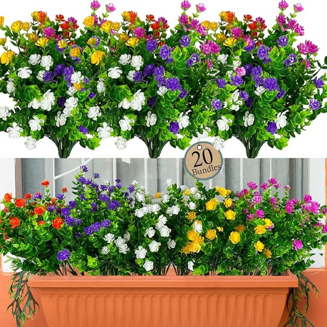 20 Bundles Artificial Fake Flowers