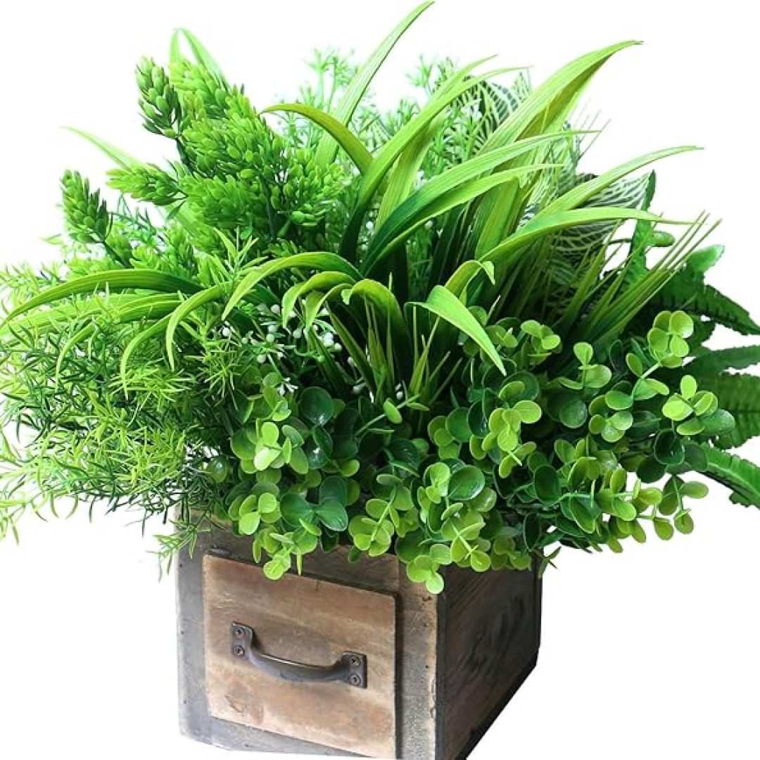 9PCS Outdoor Artificial Greenery Plants Flowers