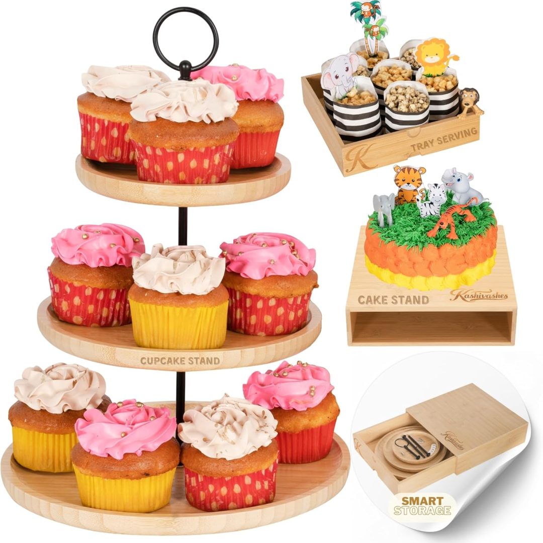 Tiered tray stand, Desert table display set, Cupcake stands,