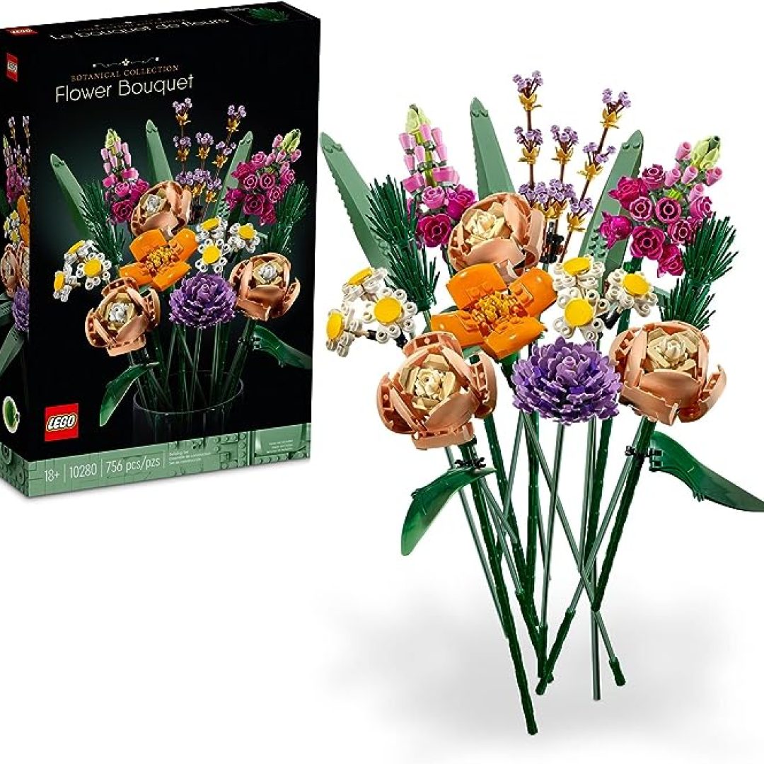 Icons Flower Bouquet Building Decoration Set