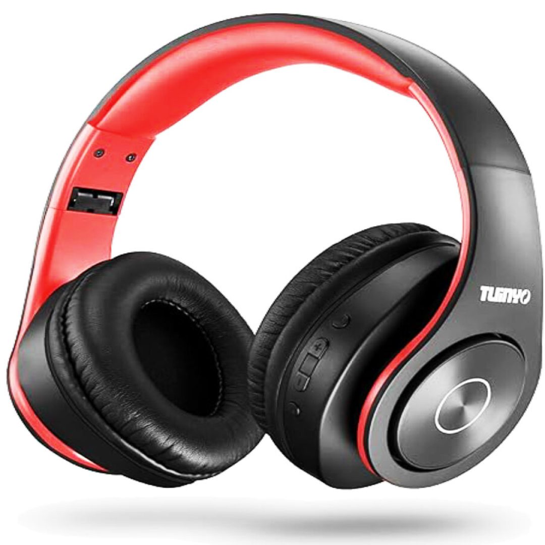 Bluetooth Headphones, Over Ear Stereo Wireless Headset 40H Playtime with Deep Bass