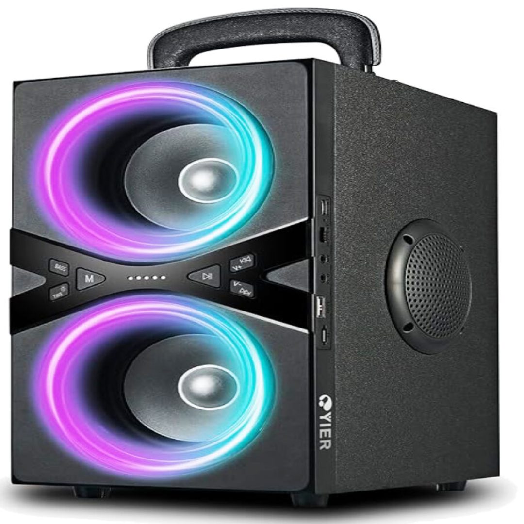 Bluetooth Speakers, Wireless TWS Portable Speaker with Lights