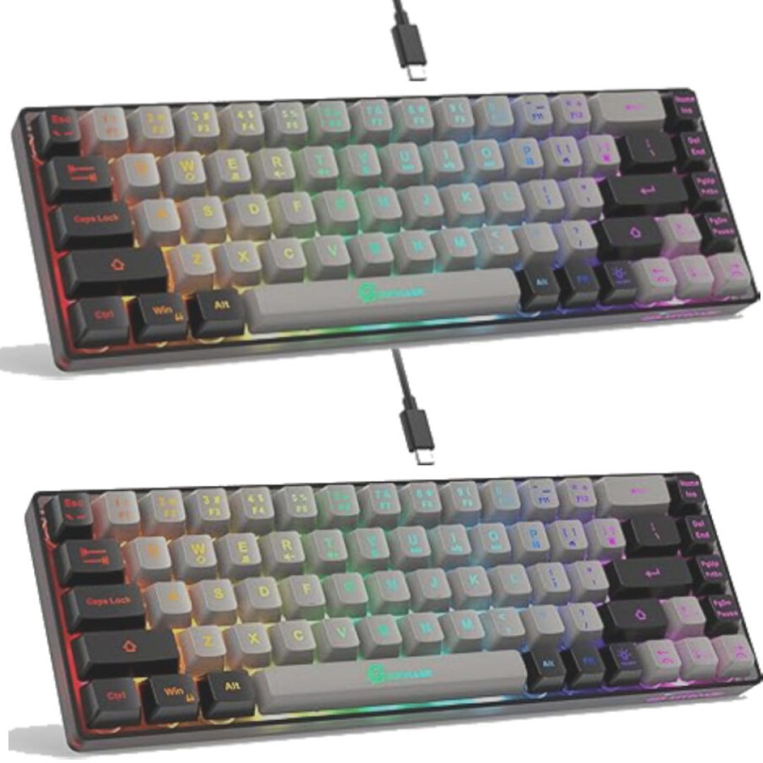 Gaming Keyboard, Wired Backlit Mini Keyboard, Ultra-Compact Anti-Ghosting