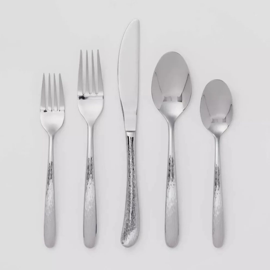 Threshold Silver Texture Kayden 20-Piece Silverware Set