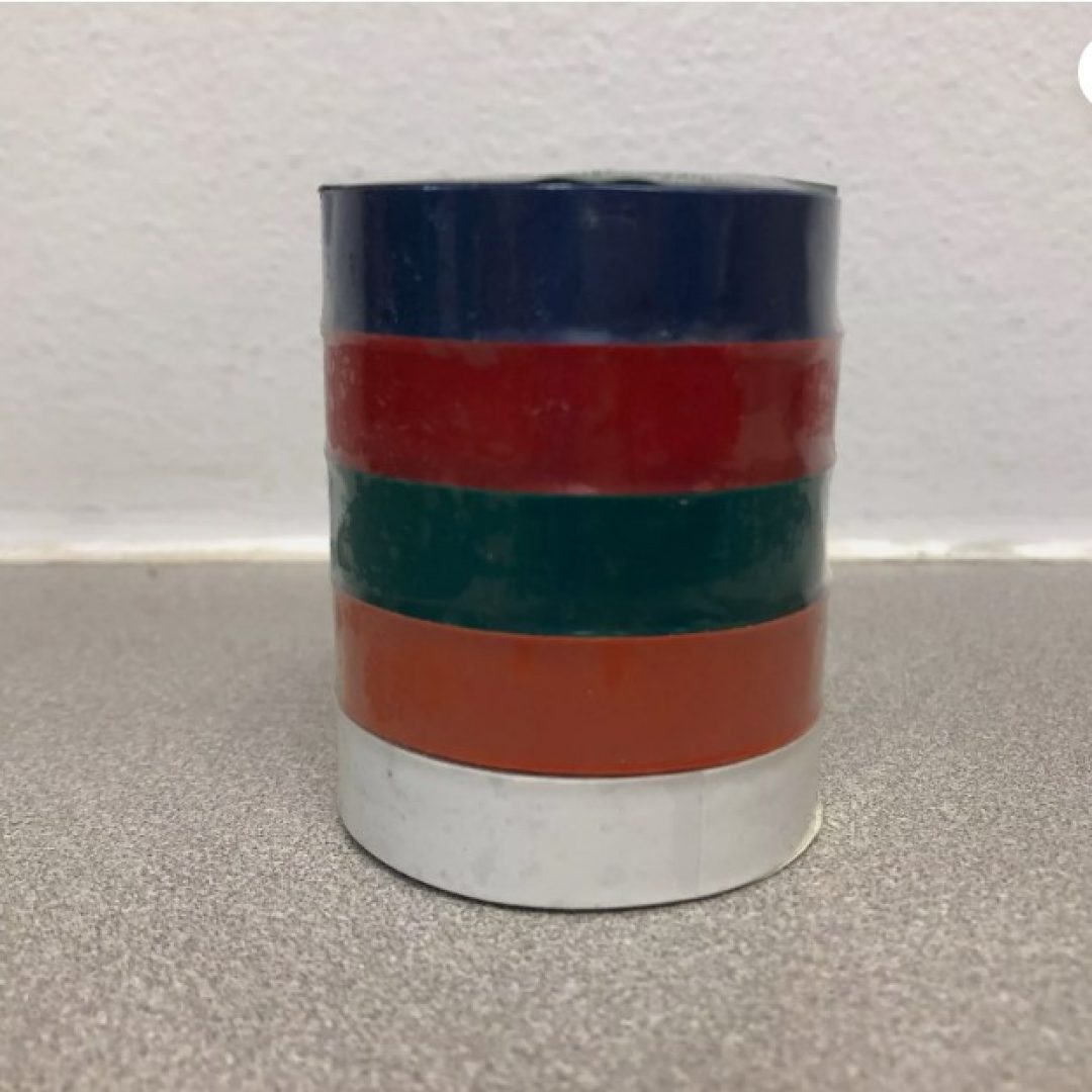 Duck Brand Colored Electrical Tape, 1/2-Inch by 20 Feet, 5-Pack