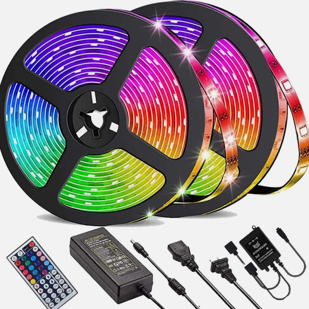 LED Strip Lights 100ft Music Sync 5050 RGB Room Light with Remote